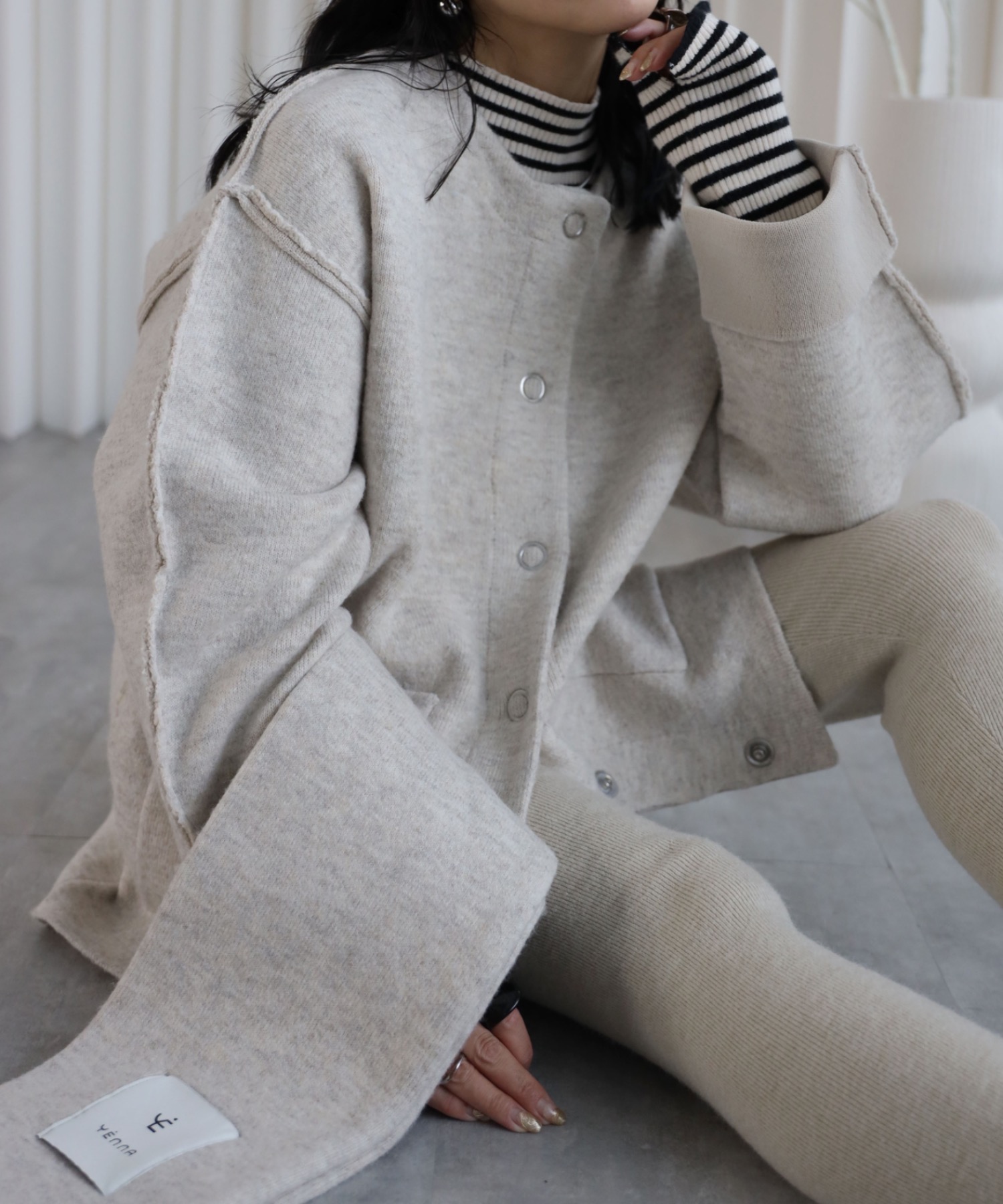 model：155cm. 着用サイズ：FREE