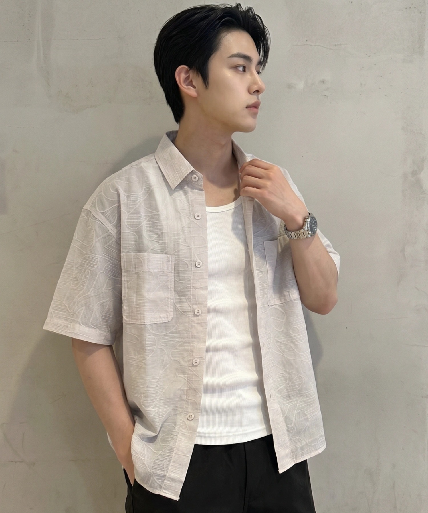 A'GEM/9 × .kom 『BENUSTA/ベヌスタ 』JACQUARD PATTERN SHORT SLEEVE
