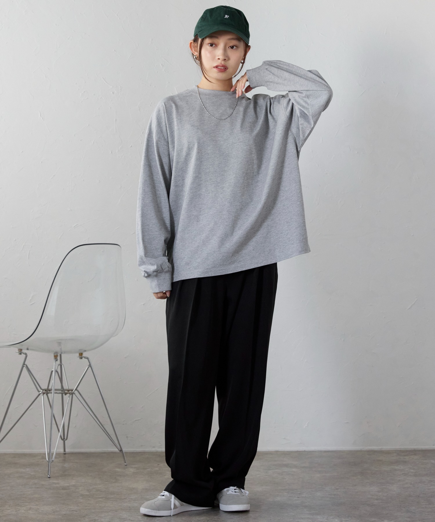 model:158㎝　着用サイズ:FREE