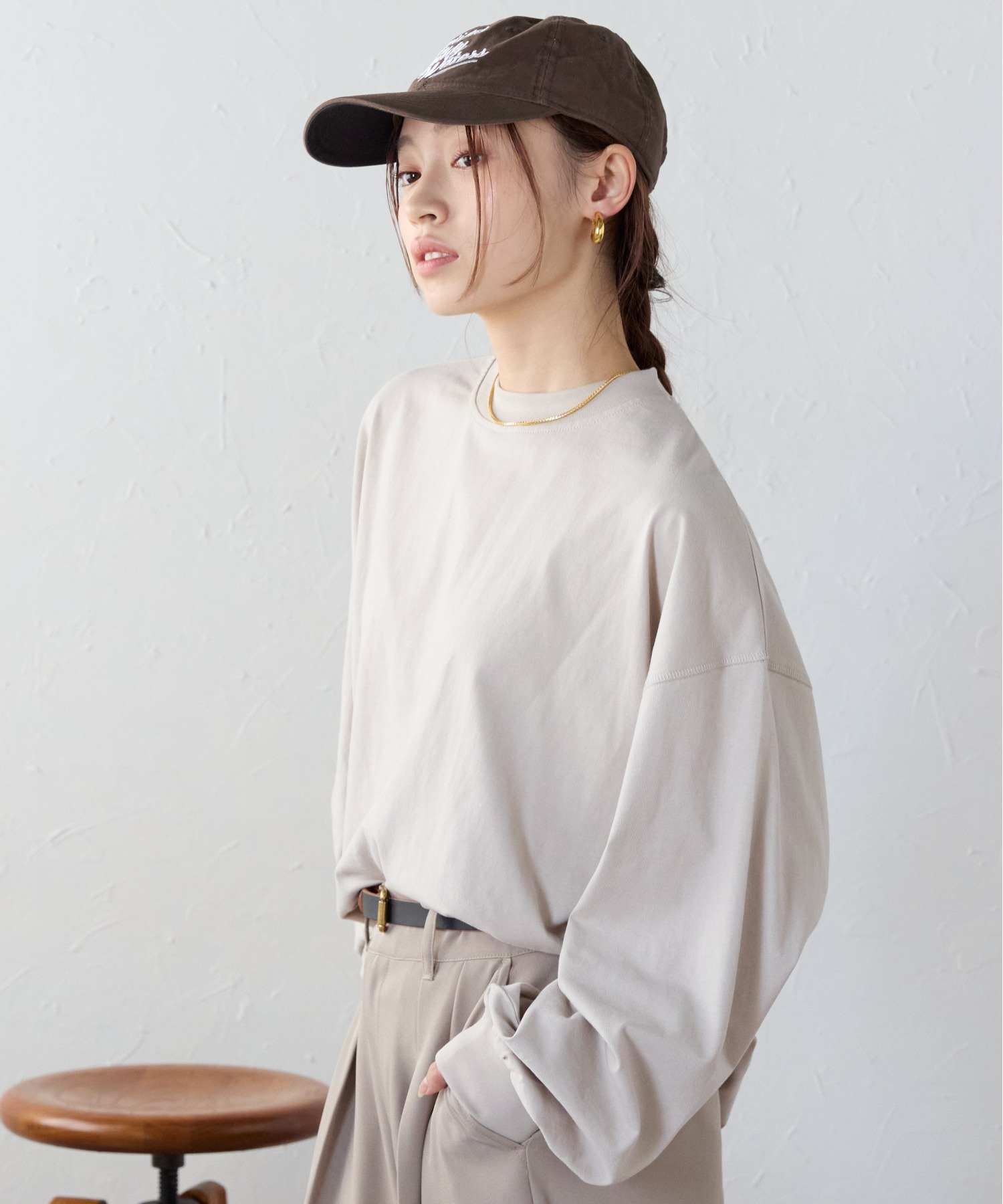 model:158㎝　着用サイズ:FREE