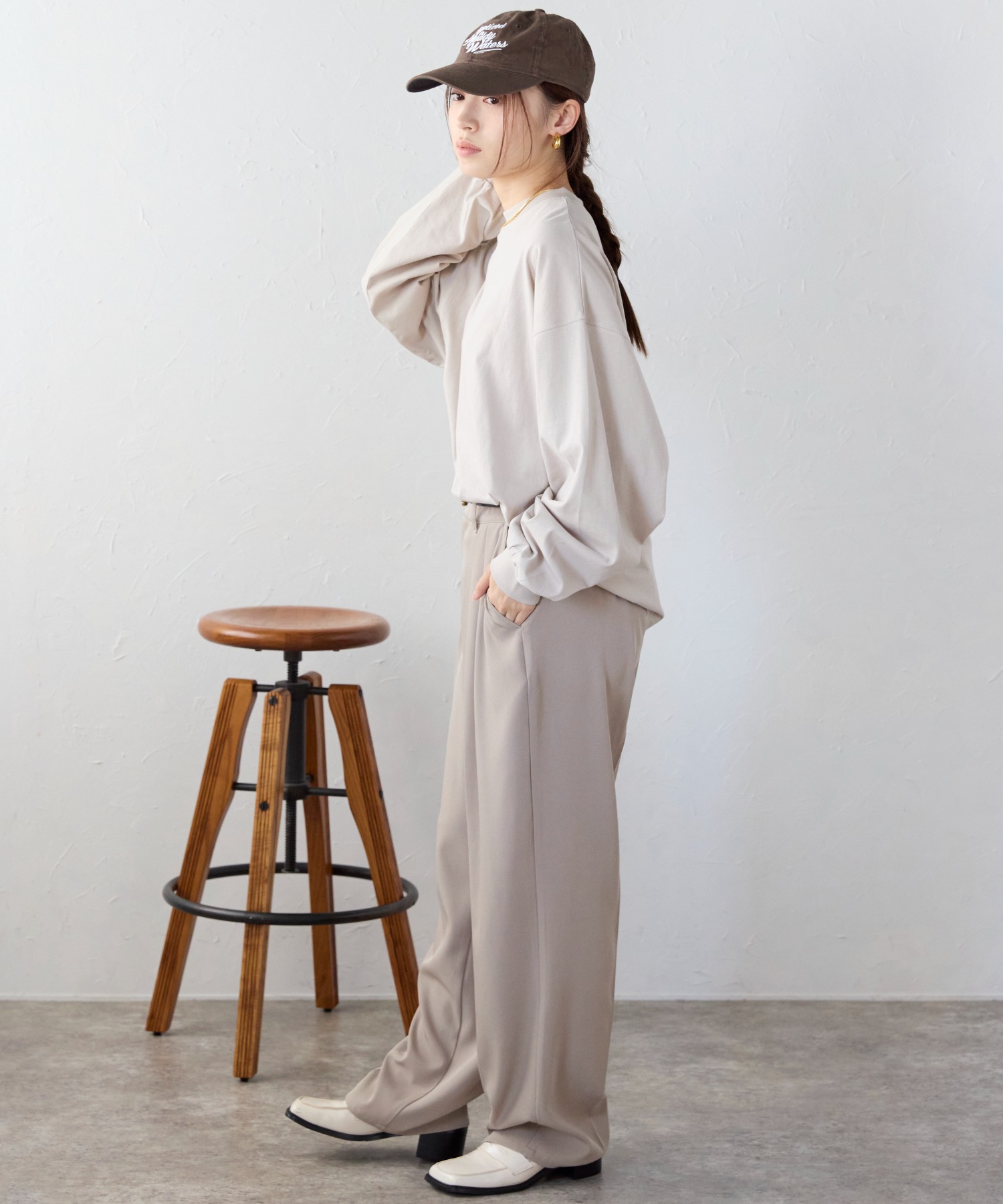 model:158㎝　着用サイズ:FREE