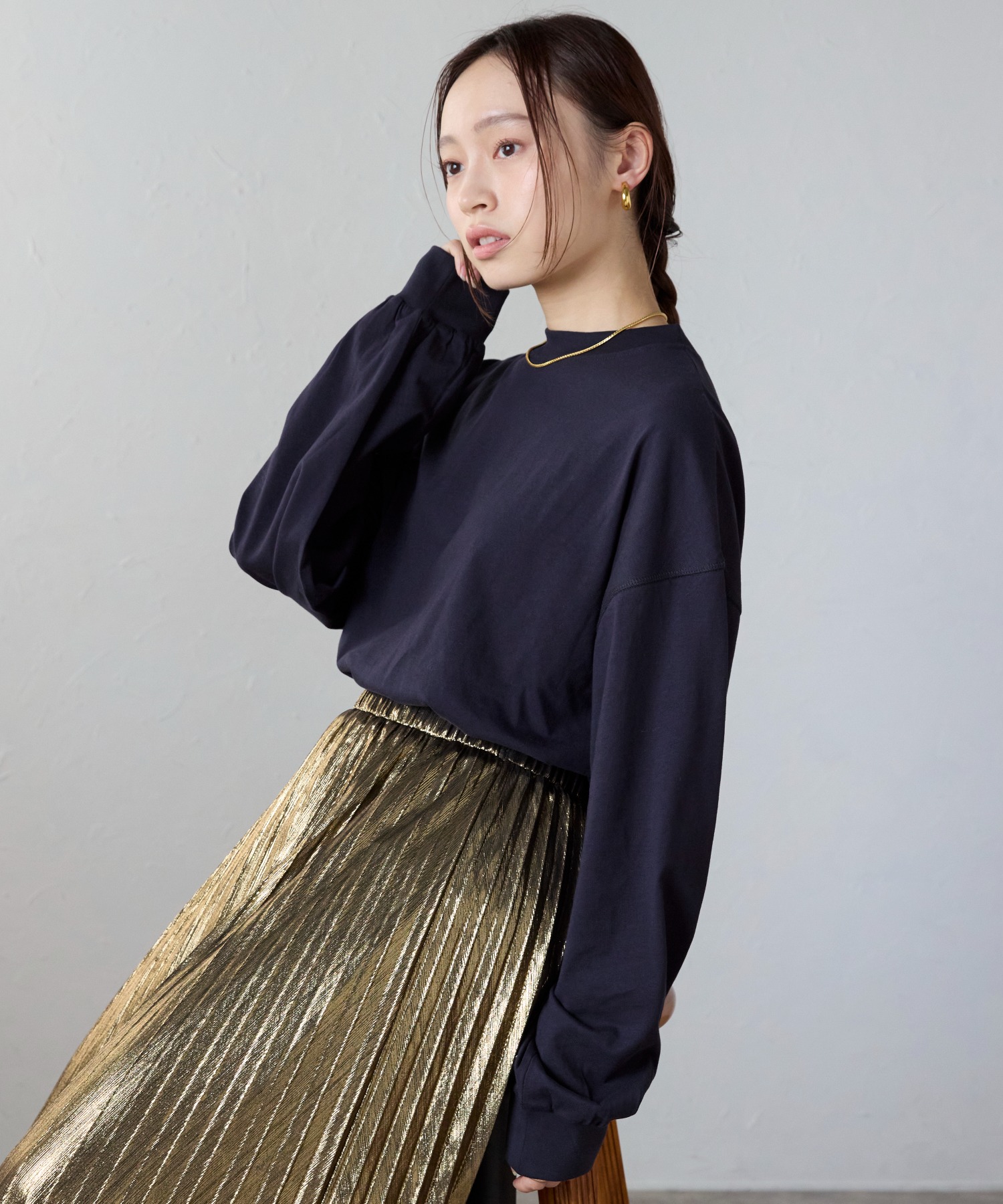 model:158㎝　着用サイズ:FREE