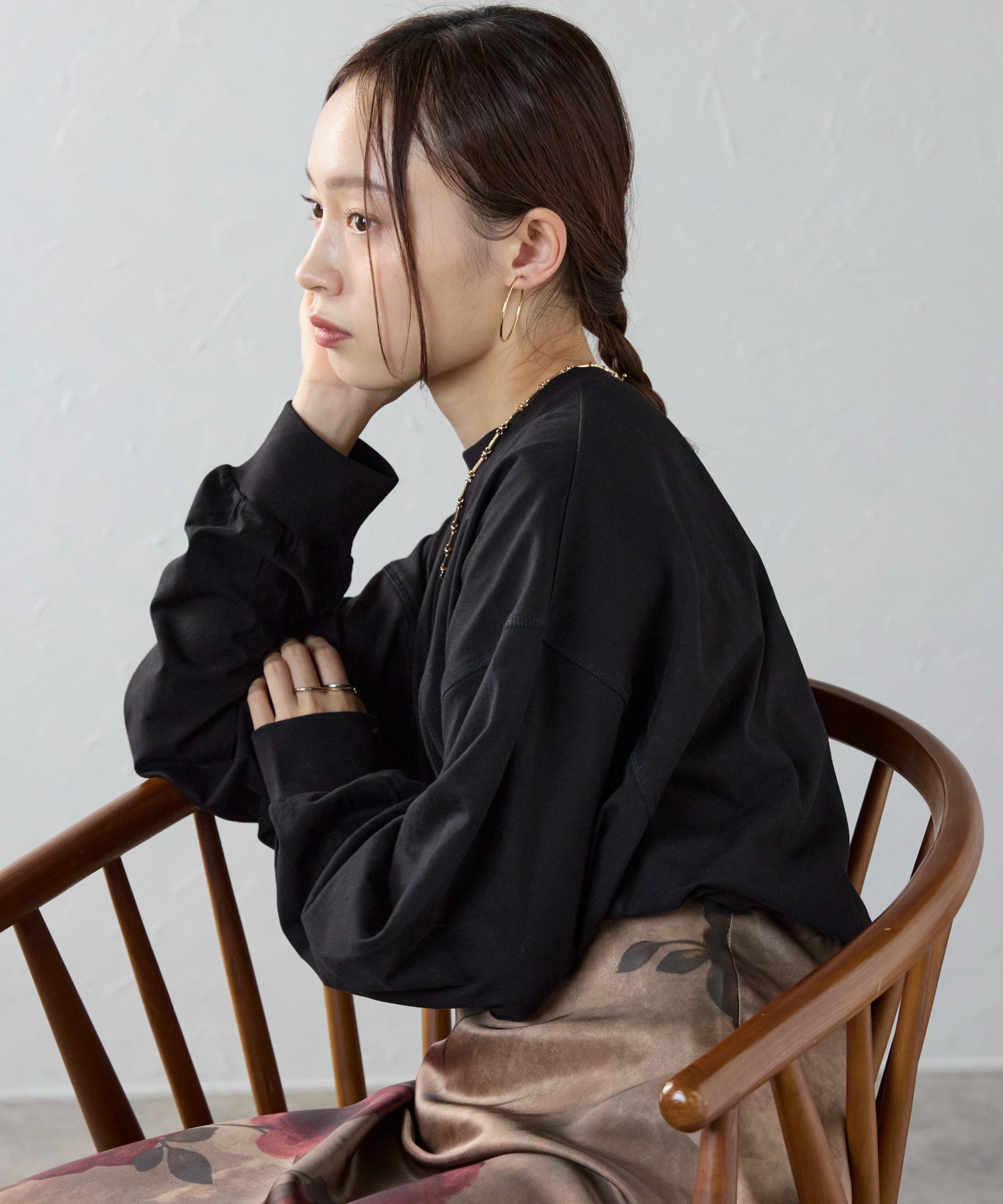 model:158㎝　着用サイズ:FREE