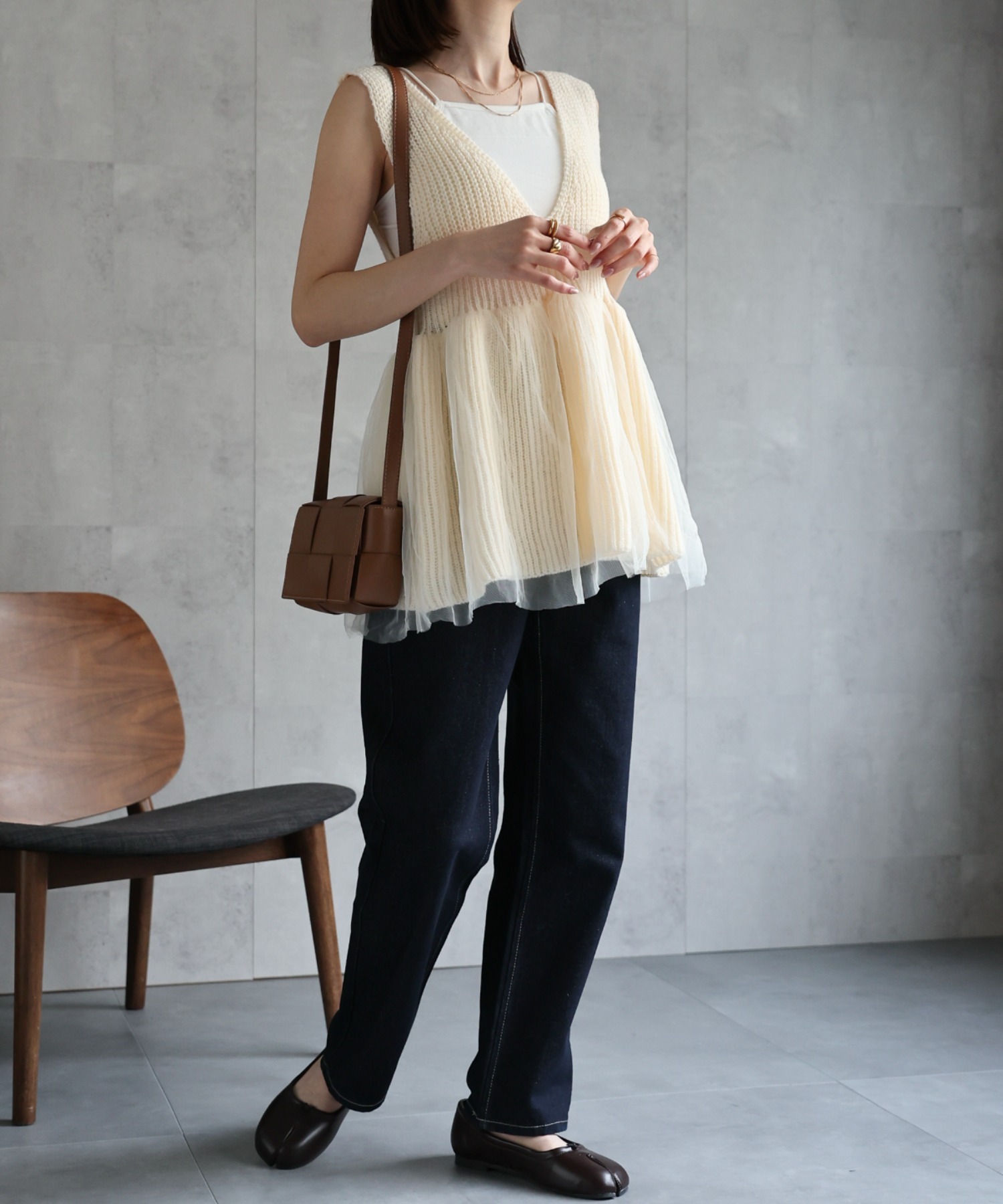 model：162cm 着用サイズ：F