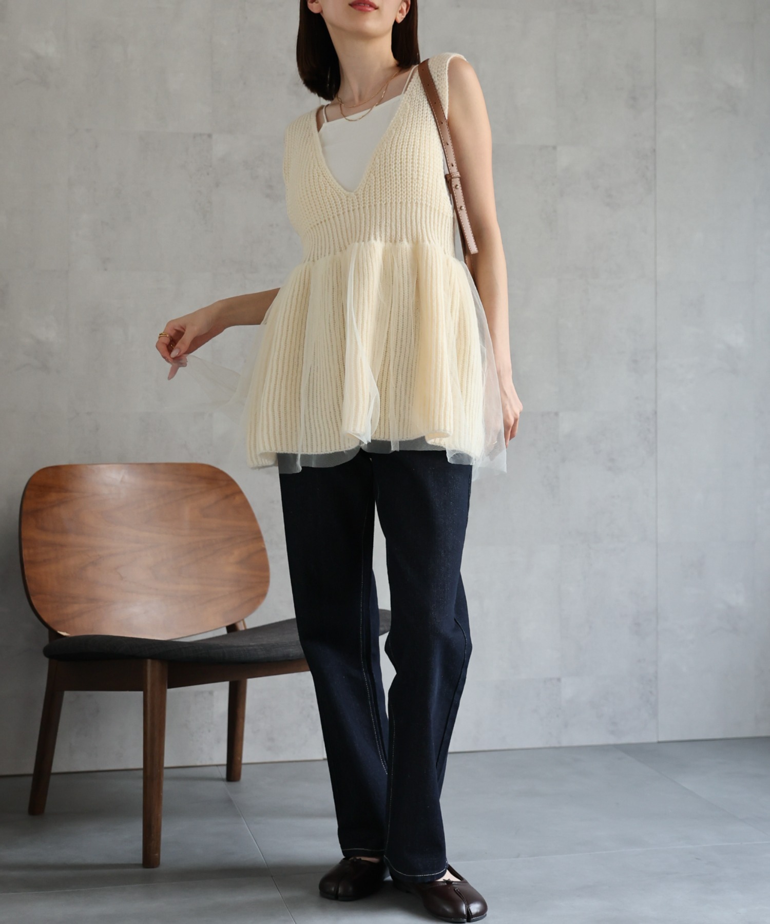 model：162cm 着用サイズ：F