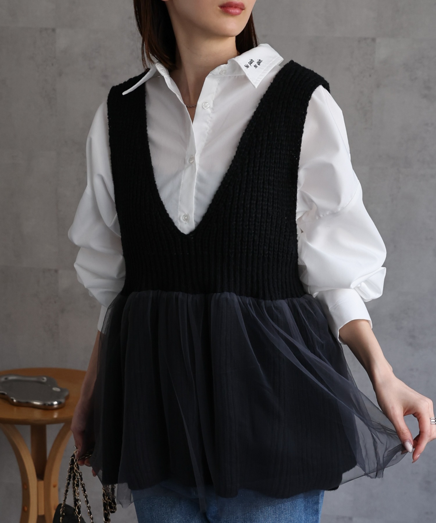 model：162cm 着用サイズ：F