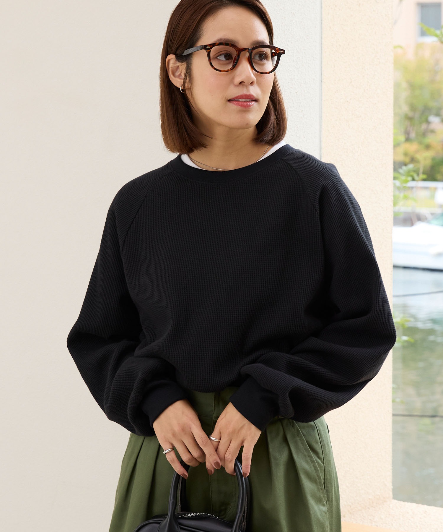 LoisCRAYON　タグ付き新品未使用ラッフルカットソー（black) SOLOTEXブロードラッフルブラウス | LE PHIL（ル フィル） ｜【公式