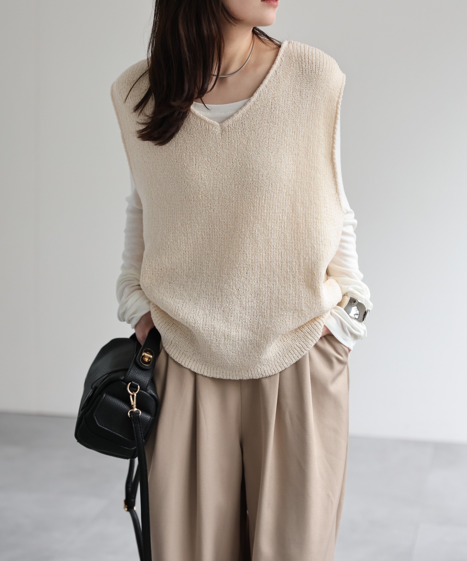 model：156cm 着用サイズ：FREE