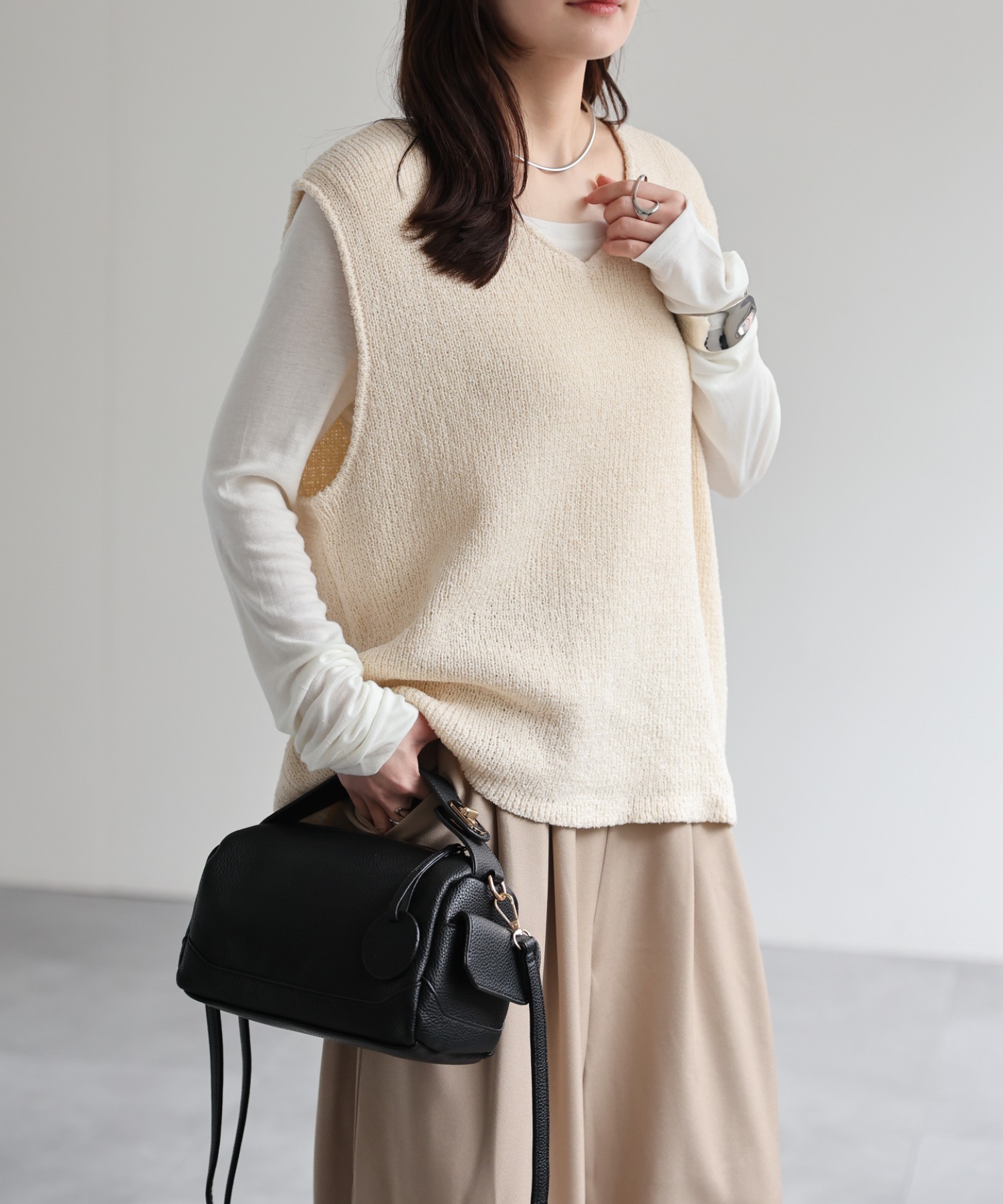 model：156cm 着用サイズ：FREE