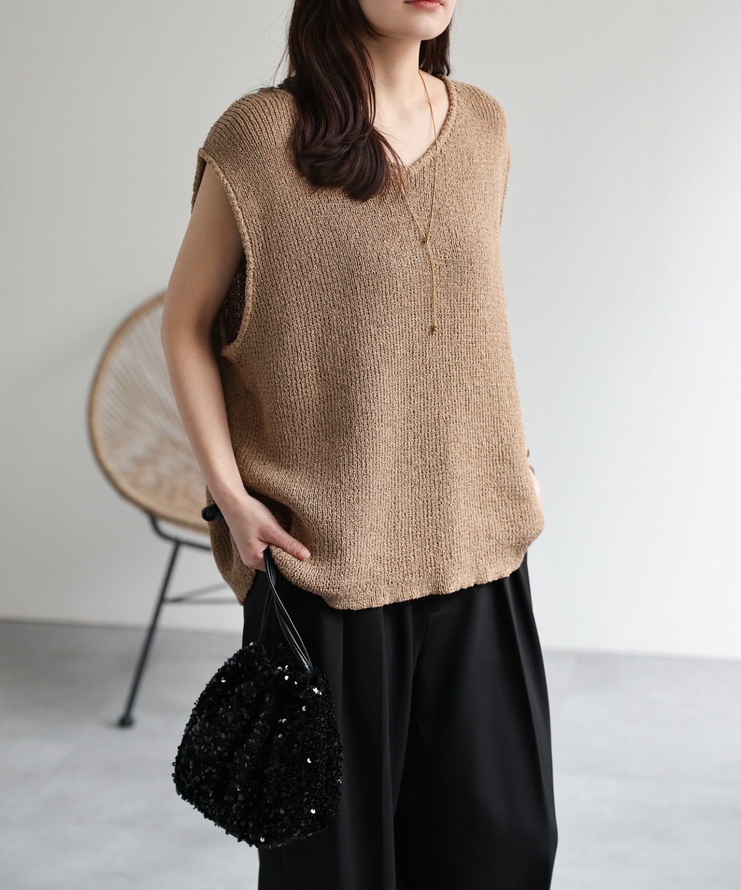 model：156cm 着用サイズ：FREE