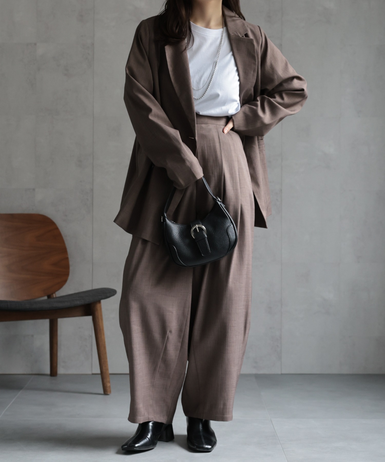 model：156cm 着用サイズ：MEDIUM
