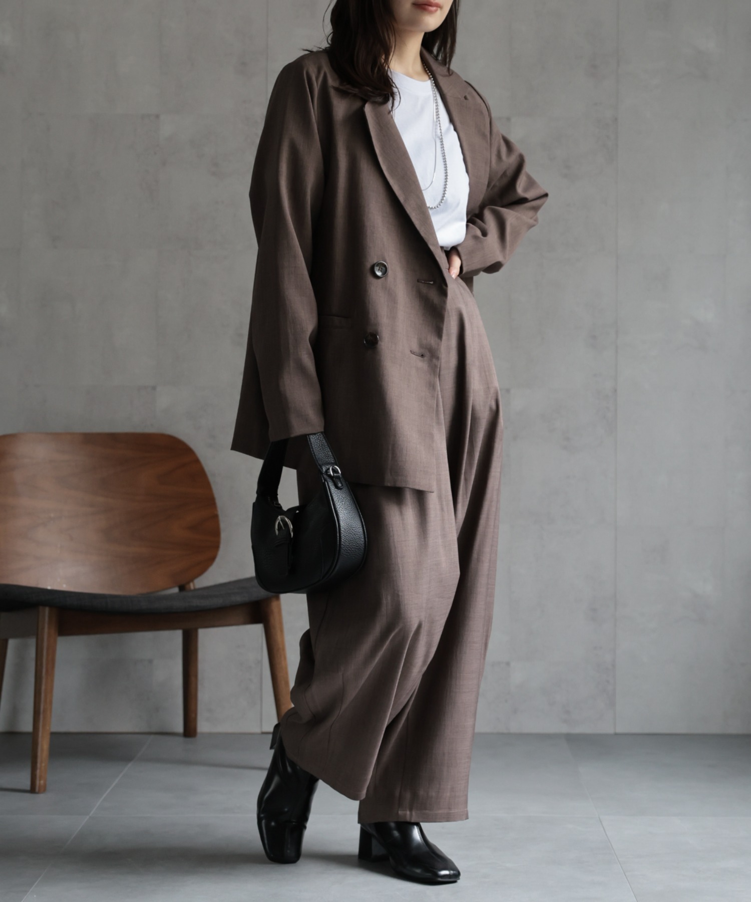 model：156cm 着用サイズ：MEDIUM