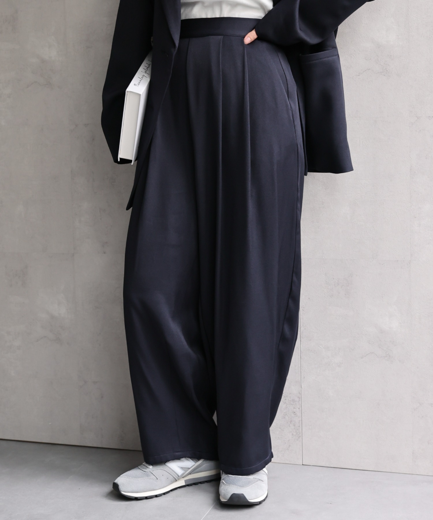 model：156cm 着用サイズ：MEDIUM