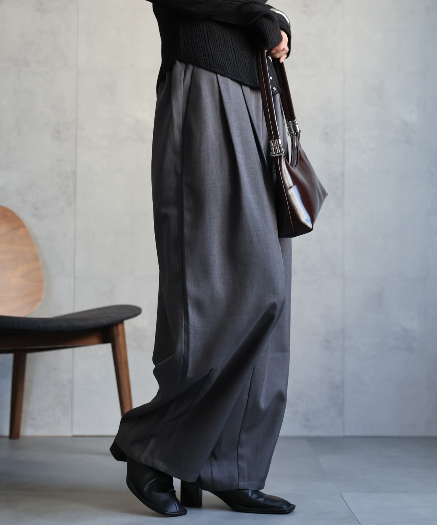 model：156cm 着用サイズ：MEDIUM