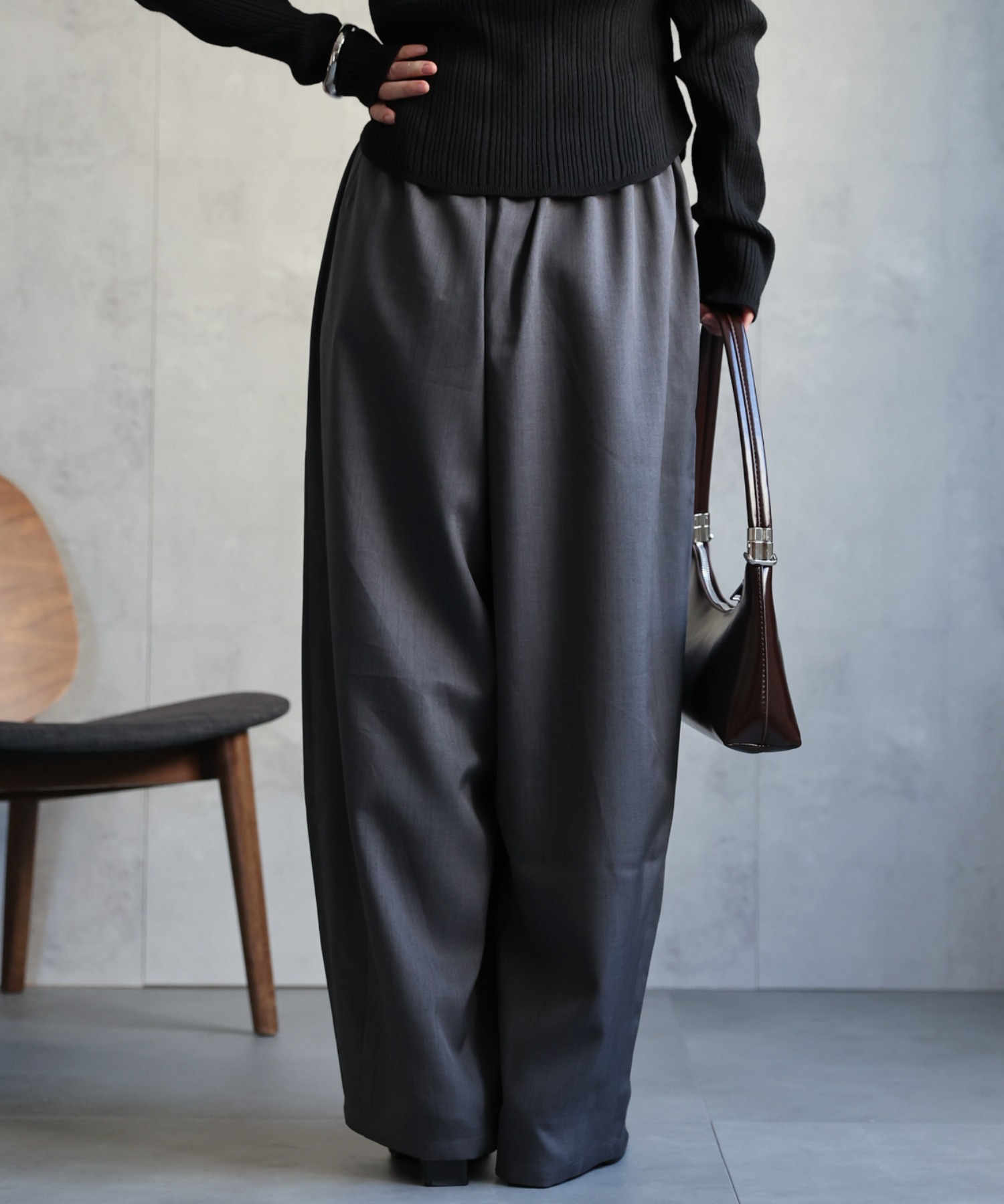 model：156cm 着用サイズ：MEDIUM