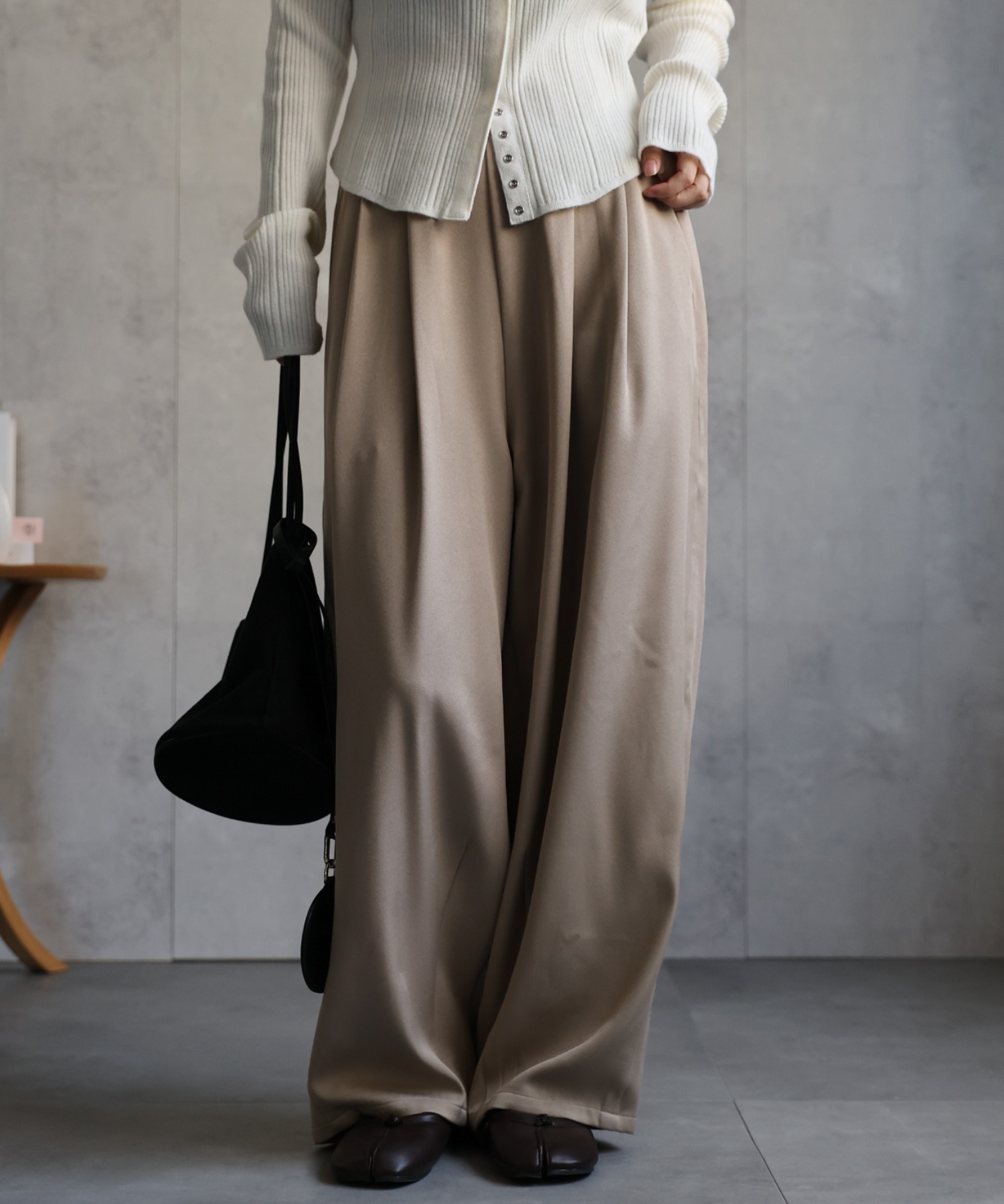 model：156cm 着用サイズ：MEDIUM