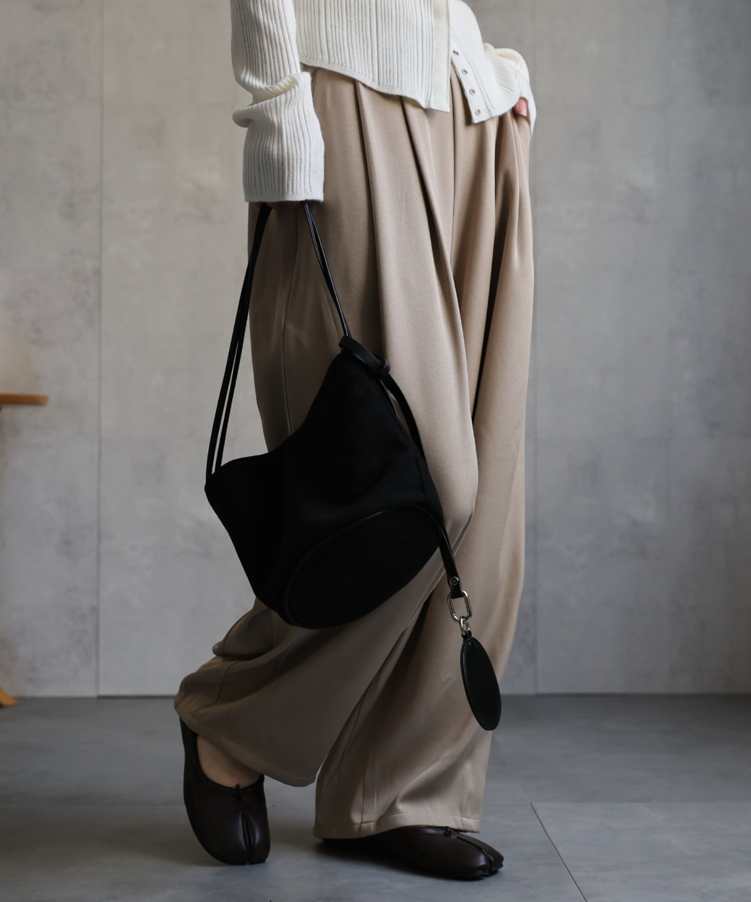 model：156cm 着用サイズ：MEDIUM