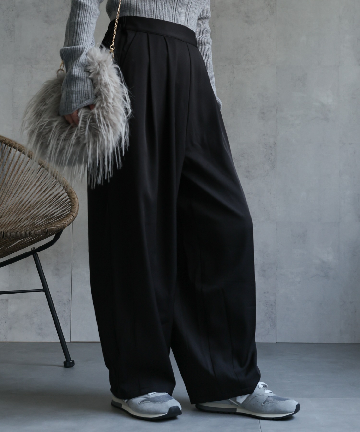 model：156cm 着用サイズ：MEDIUM