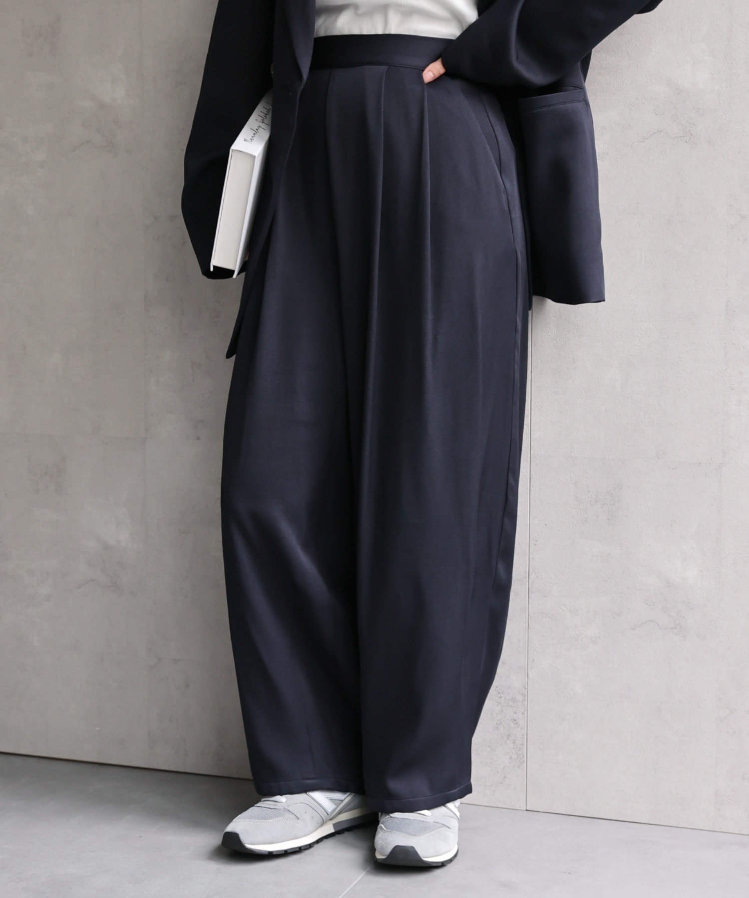 model：156cm 着用サイズ：MEDIUM