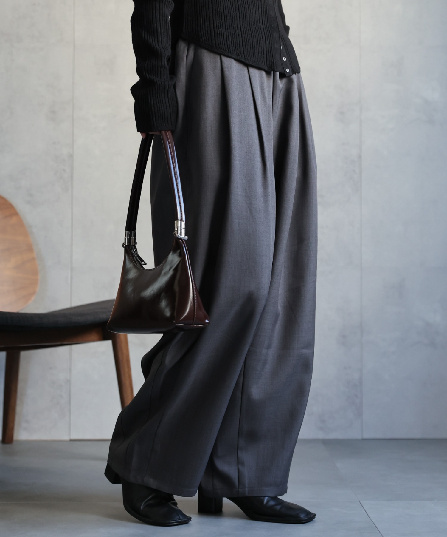 model：156cm 着用サイズ：MEDIUM