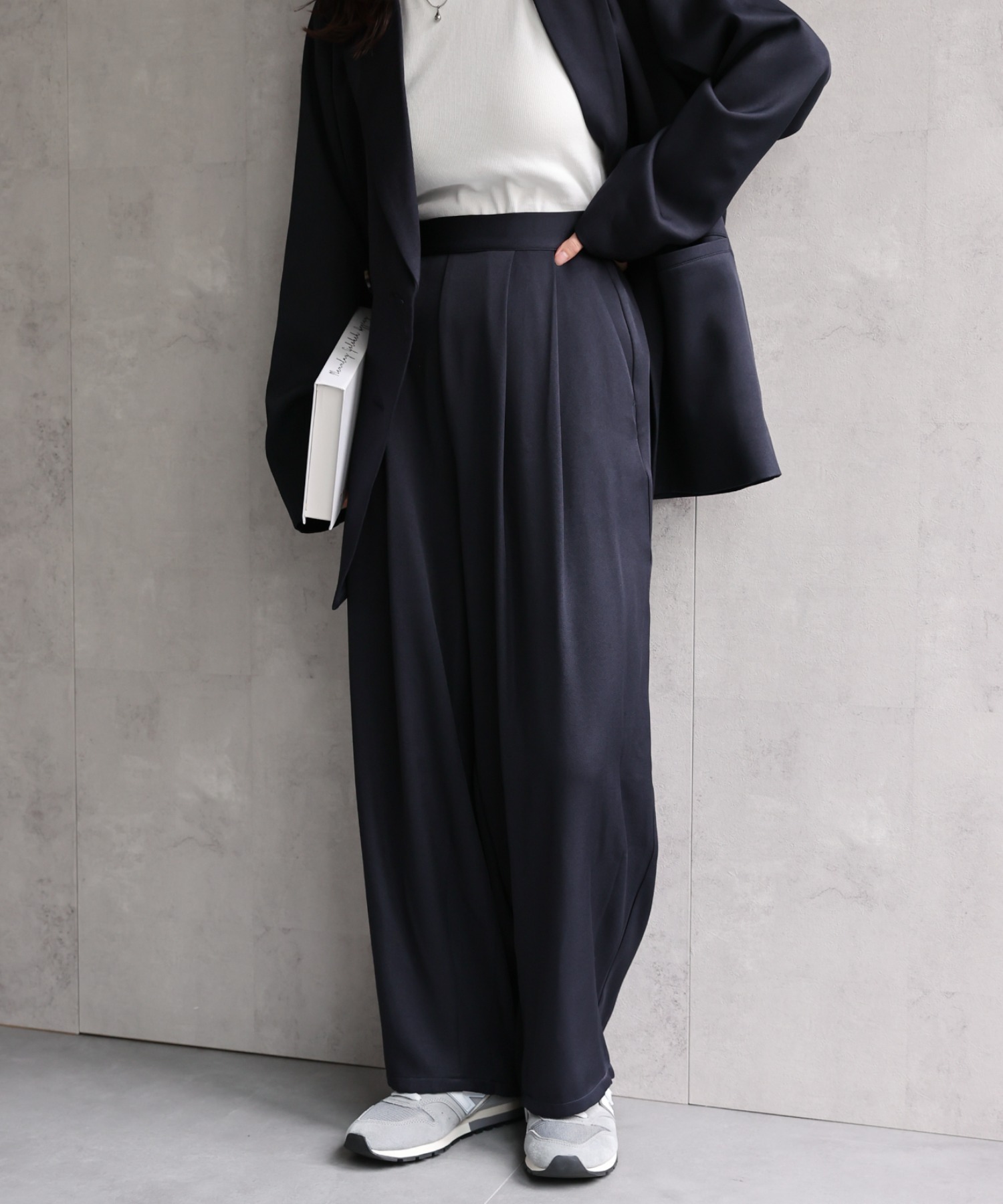 model：156cm 着用サイズ：MEDIUM