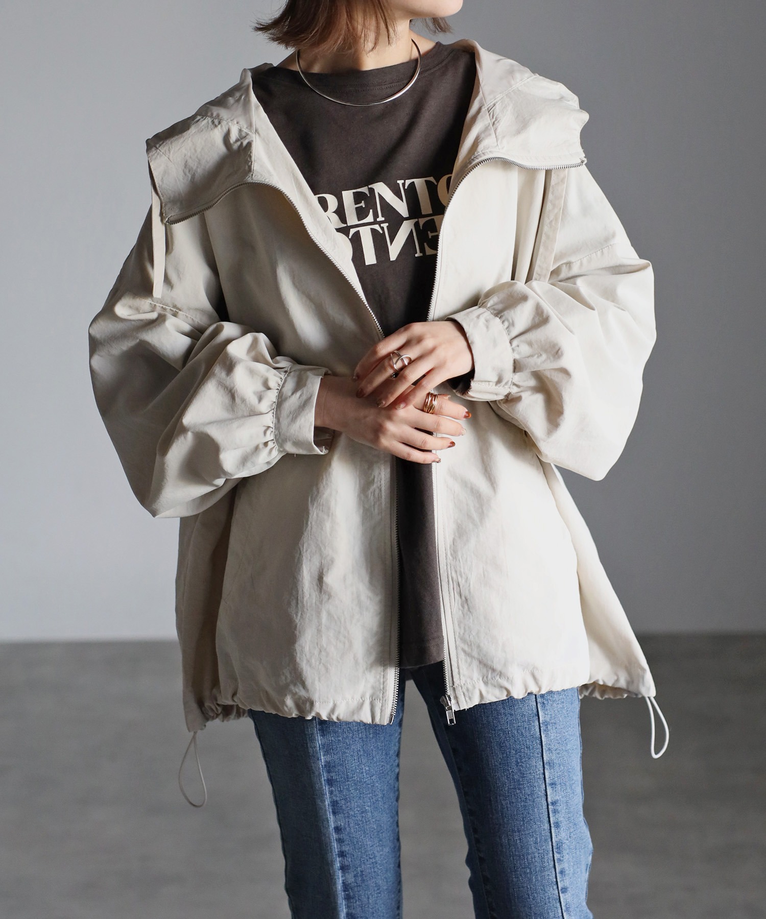 model：H158 着用サイズ：FREE