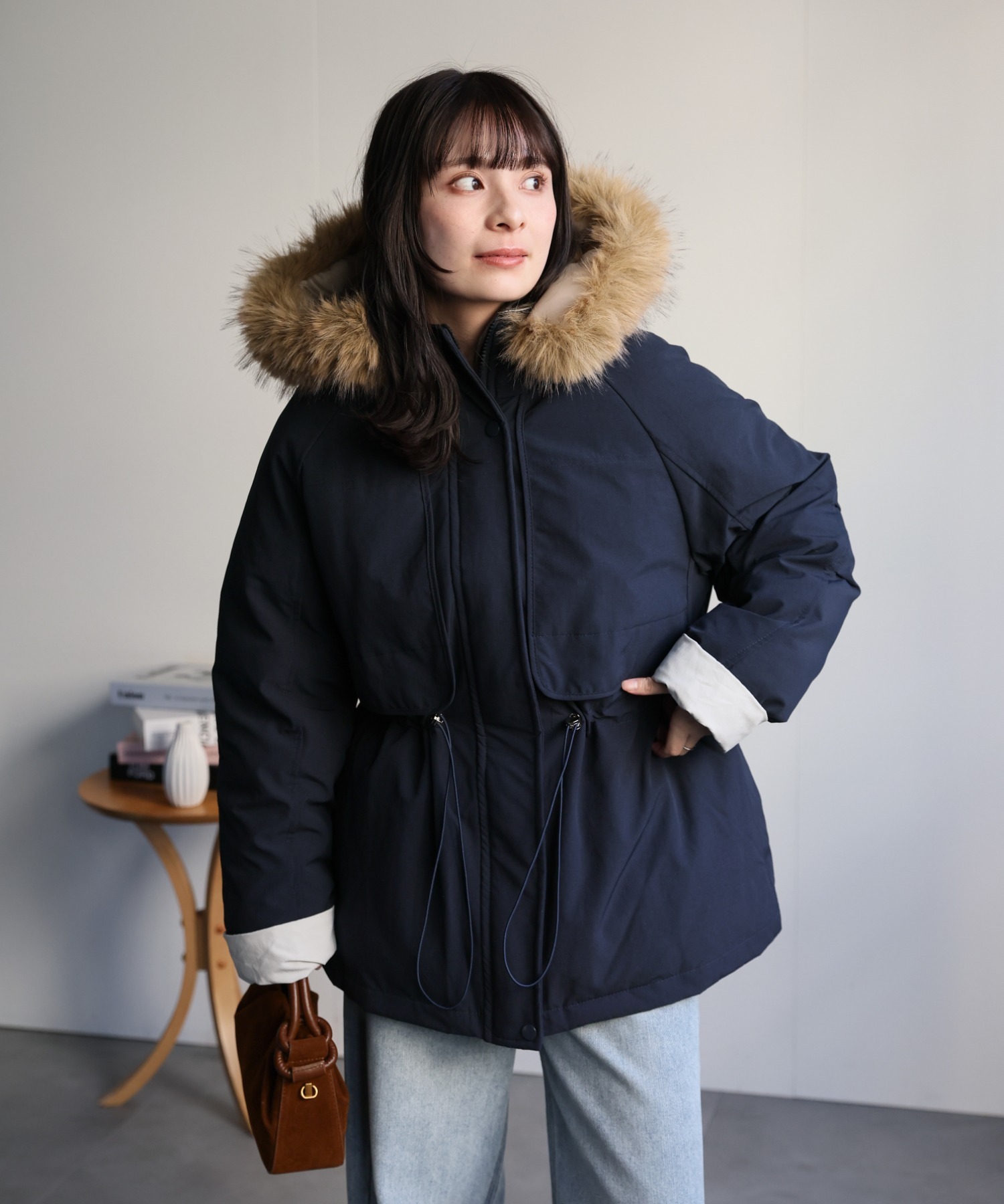 model：156cm　着用サイズ：FREE