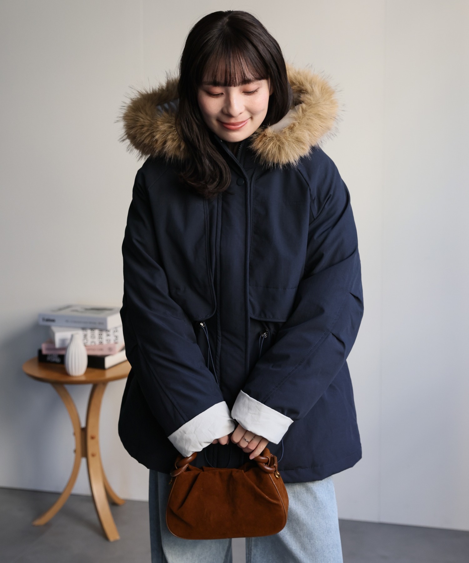 model：156cm　着用サイズ：FREE