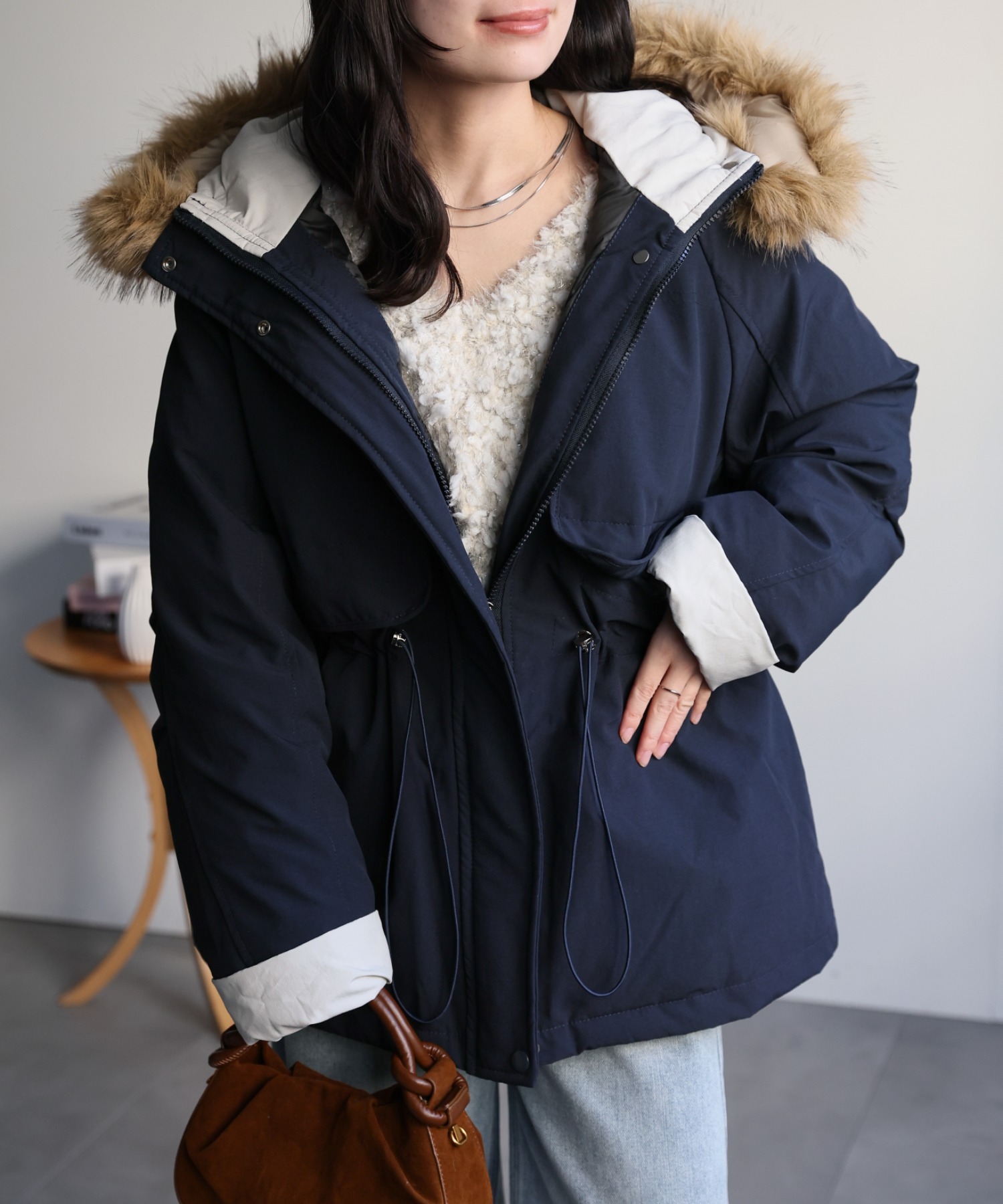 model：156cm　着用サイズ：FREE