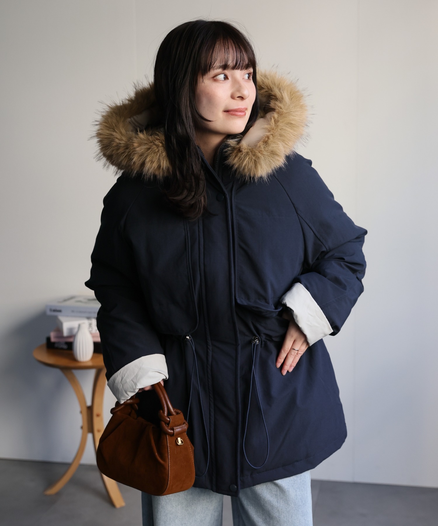 model：156cm　着用サイズ：FREE