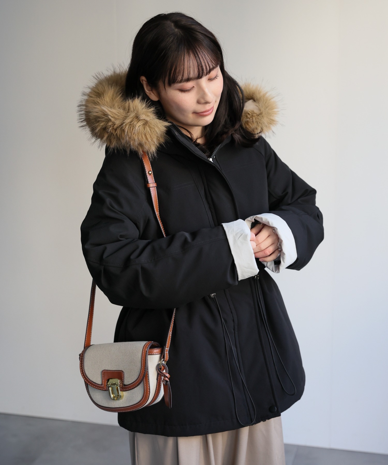 model：156cm　着用サイズ：FREE