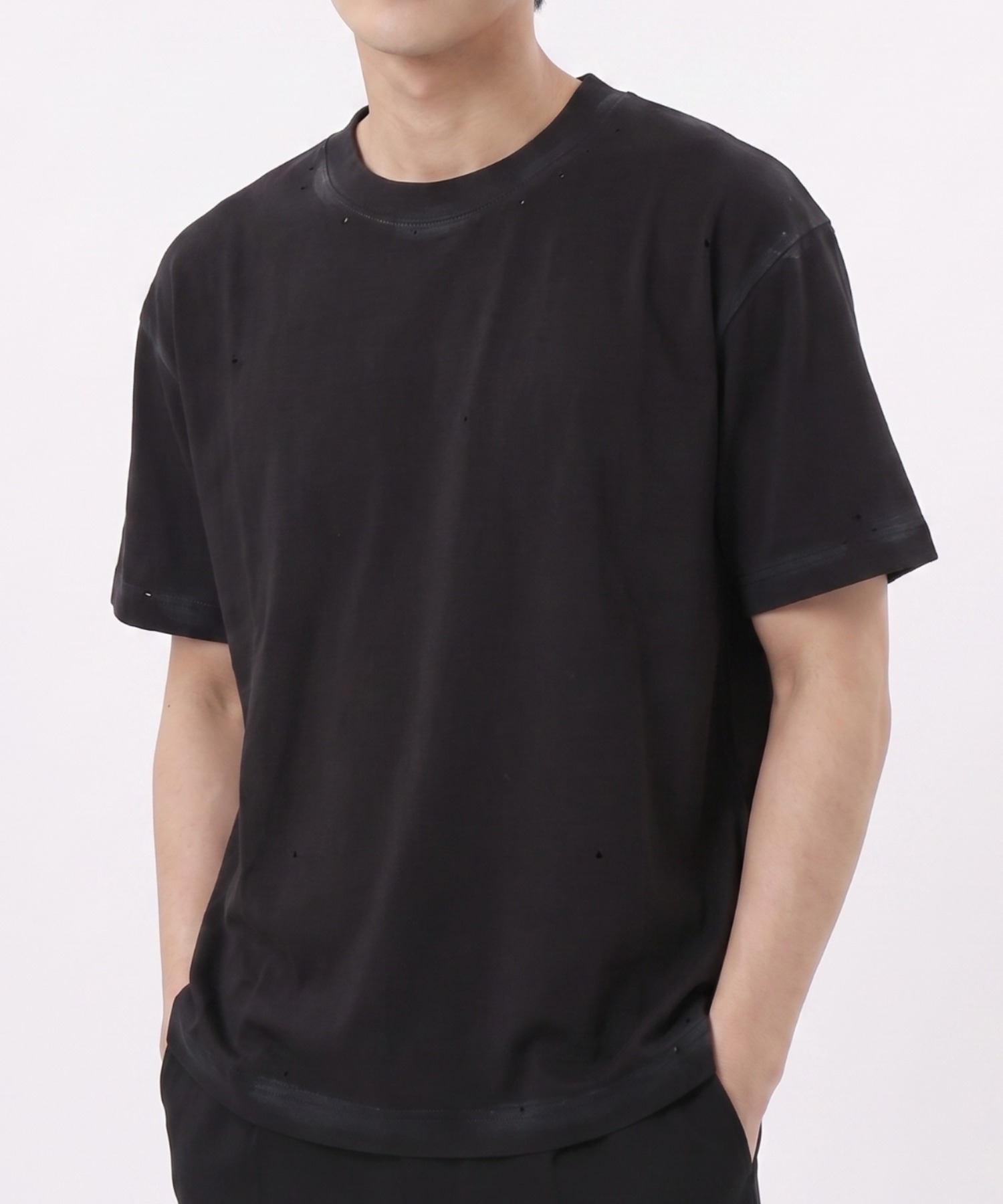 A'GEM/9 × .kom 『BENUSTA/ベヌスタ 』Black Rhinestone T-shirt