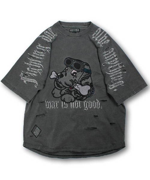 GALFY ガルフィー 病みに染まりし Tシャツ　グレー　GRAY 刺繍 中型犬 楽天市場】GALFY OFFICIAL 【病みに染まりしTシャツ