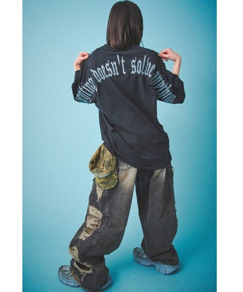 病みに染まりしTシャツ　病みに染まりし反戦パンツ GALFY】病みに染まりし反戦Tシャツ | OUR BRAND,GALFY