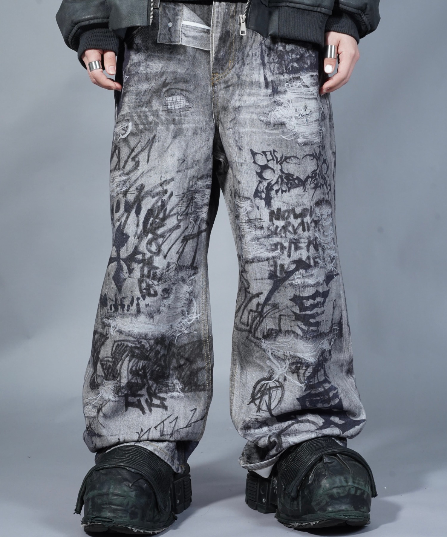 A'GEM/9 × .kom 『LOVE KILLER/ラブ キラー』3D print graffiti denim A'GEM/9 × .kom 『LOVE KILLER/ラブ キラー』3D print graffiti denim