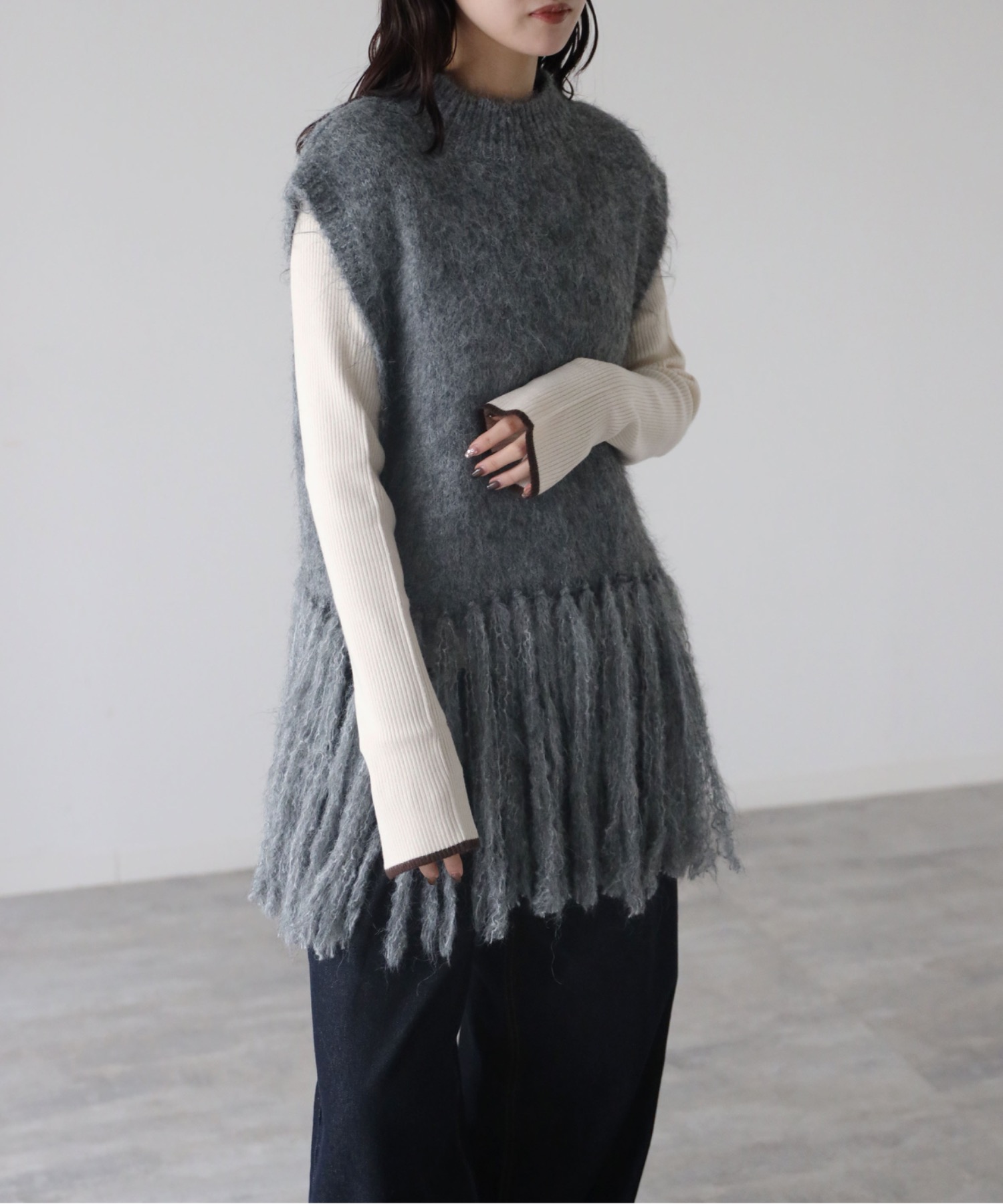 model：164cm. 着用サイズ：FREE