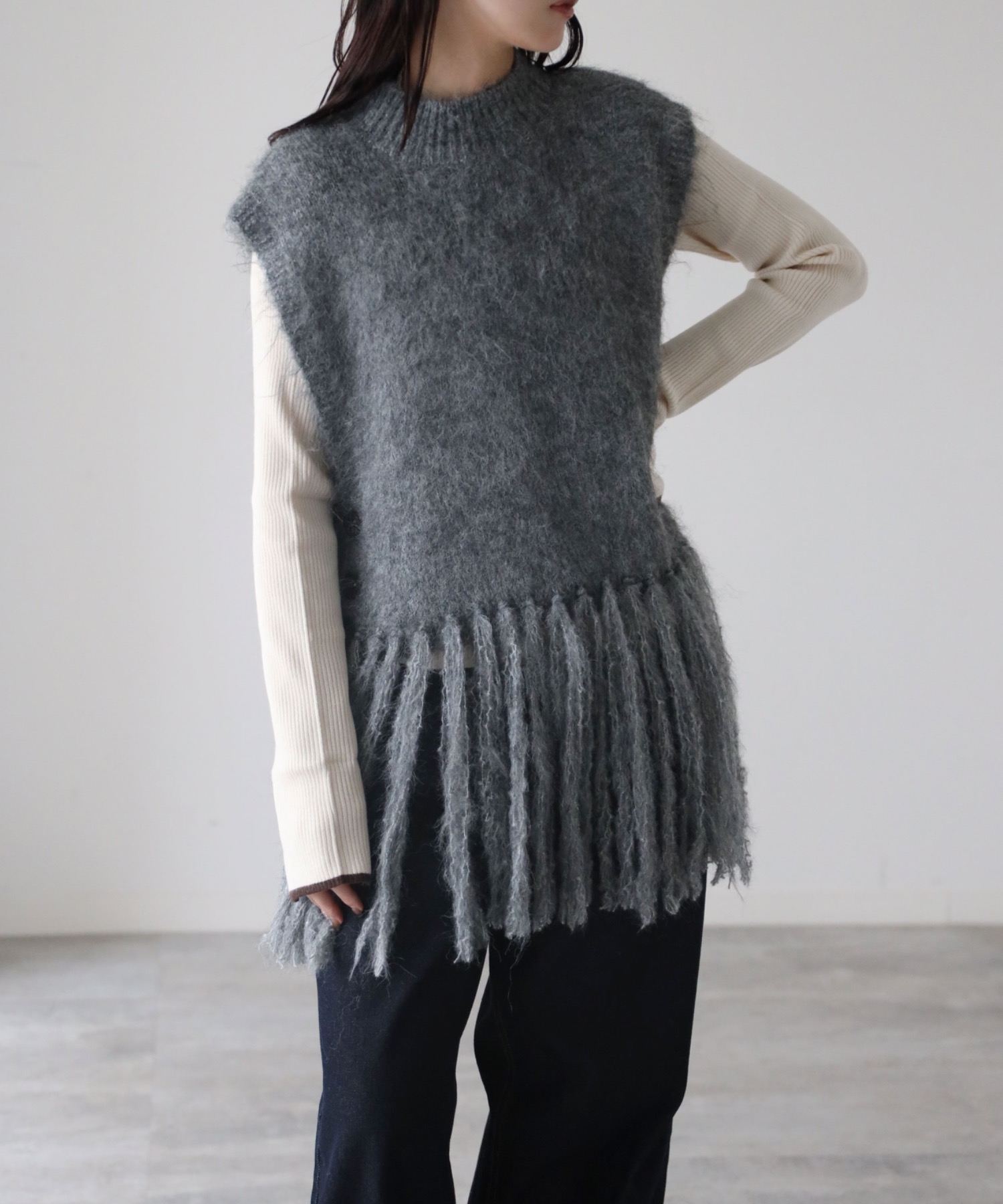 model：164cm. 着用サイズ：FREE