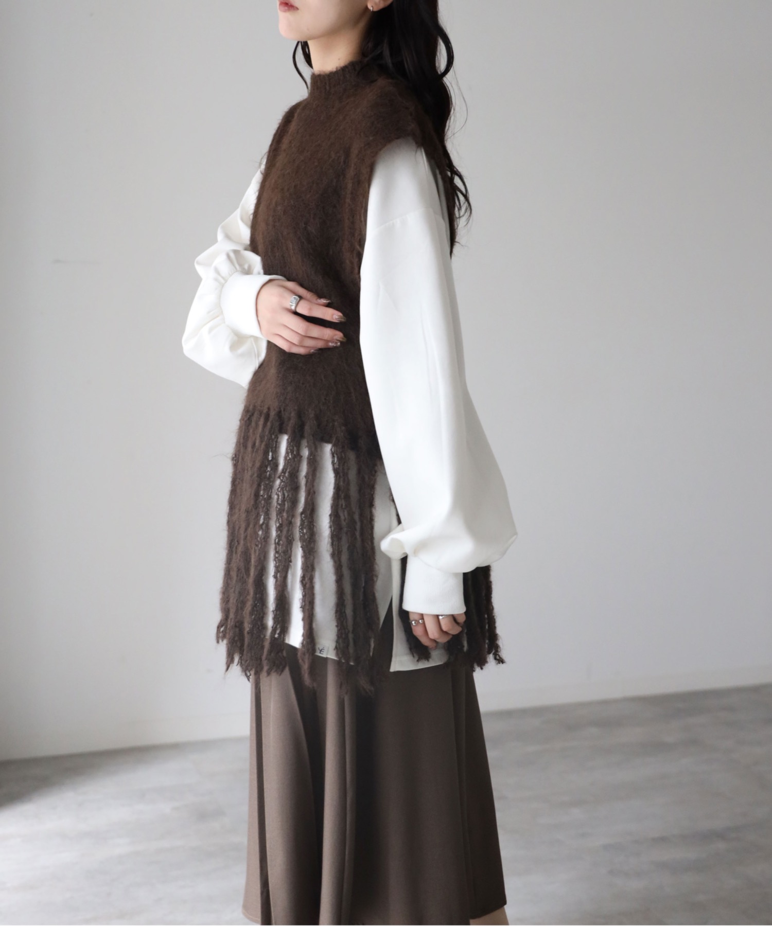 model：164cm. 着用サイズ：FREE
