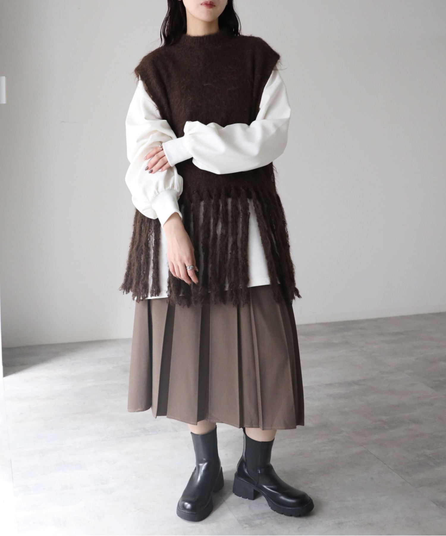 model：164cm. 着用サイズ：FREE