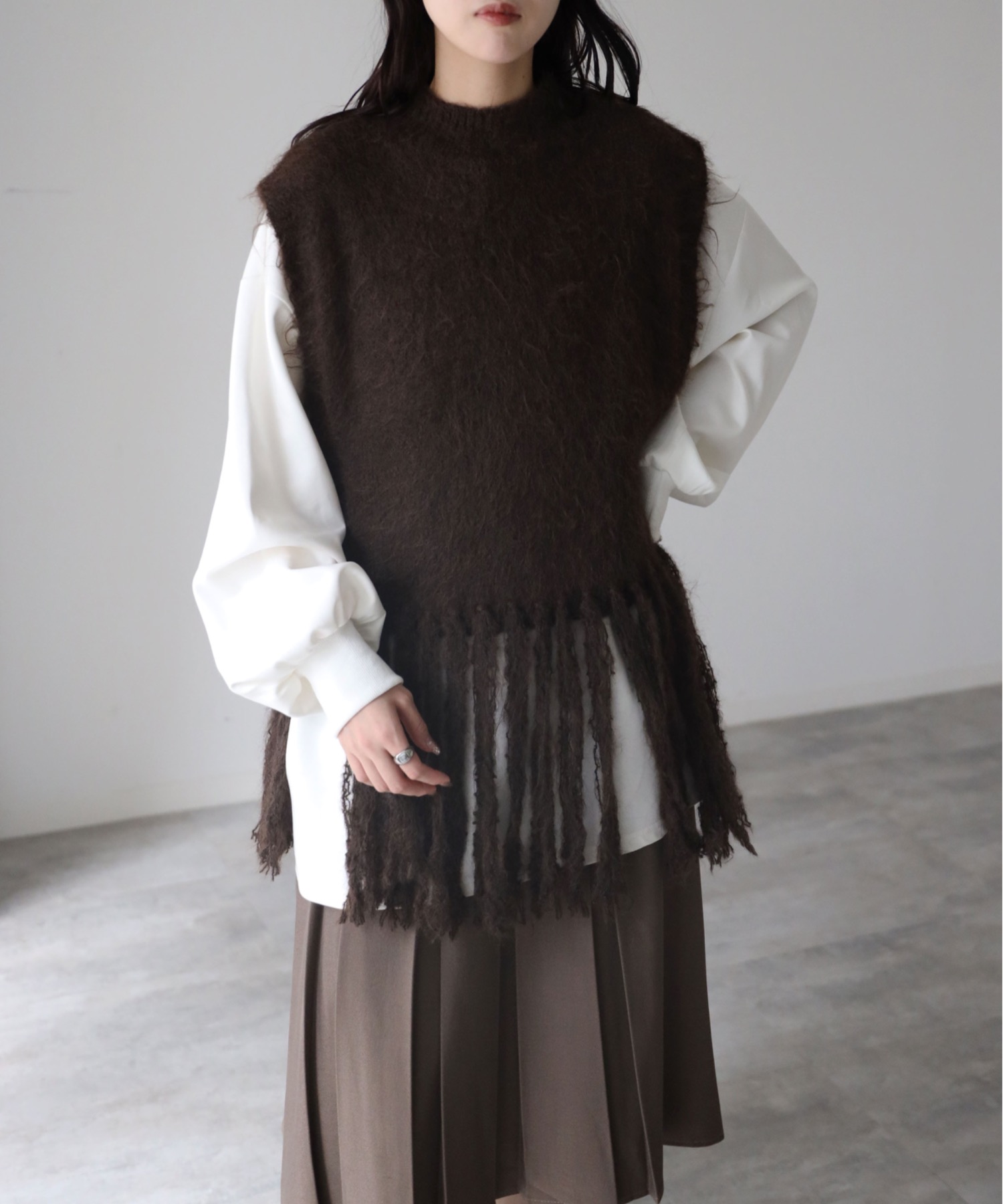 model：164cm. 着用サイズ：FREE