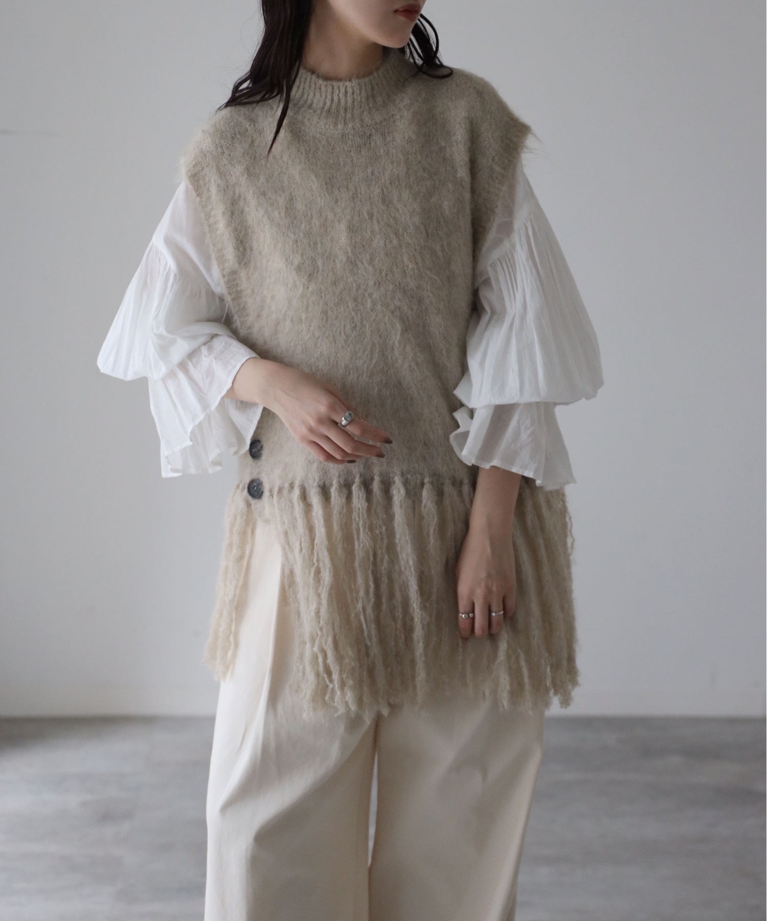 model：164cm. 着用サイズ：FREE