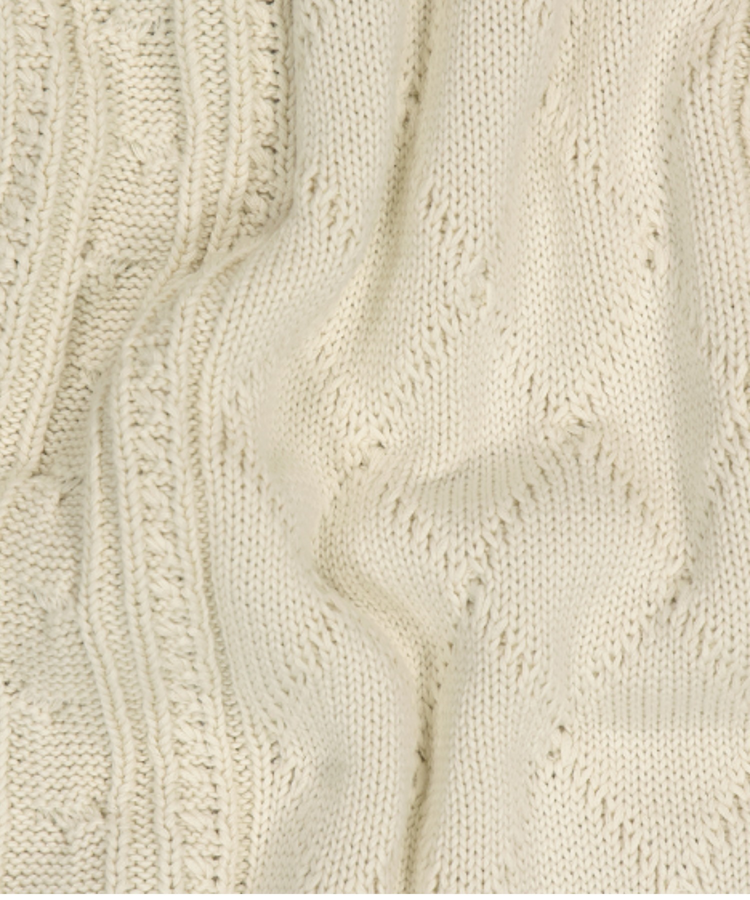 mahagrid/マハグリッド』BROKEN GUITAR CABLE KNIT SWEATER