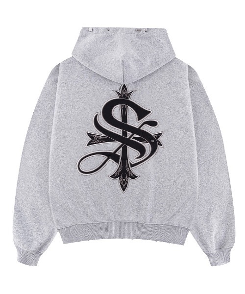 supplier ピアス　パーカー A'GEM/9 × .kom 『SUPPLIER/サプライヤー』 Pierced Tribal Cross Zip