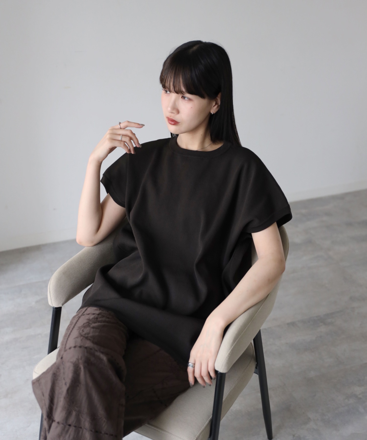 model：164cm. 着用サイズ：FREE