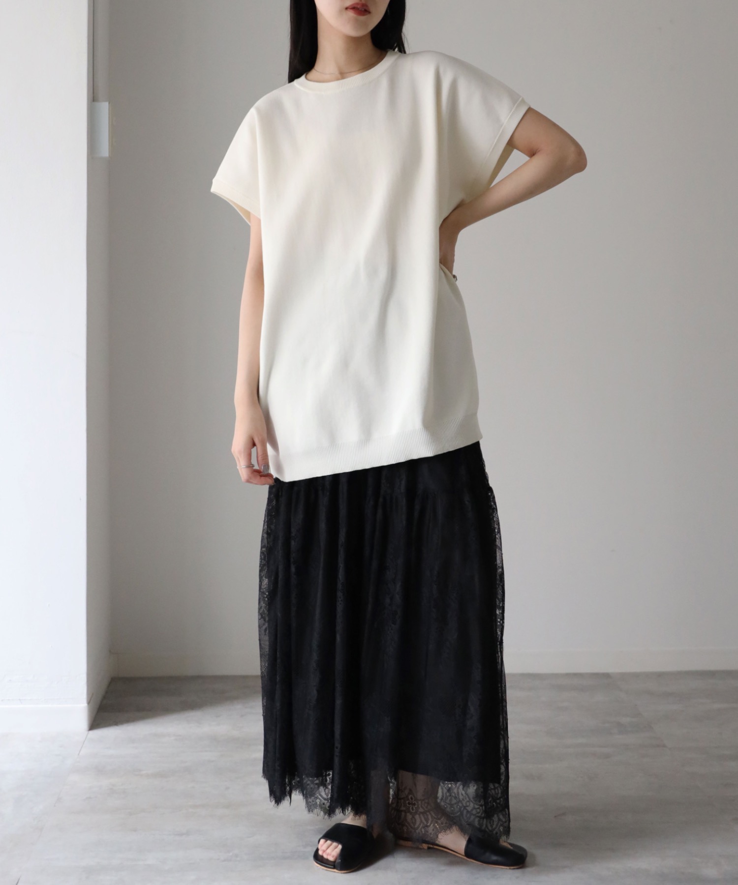 model：164cm. 着用サイズ：FREE
