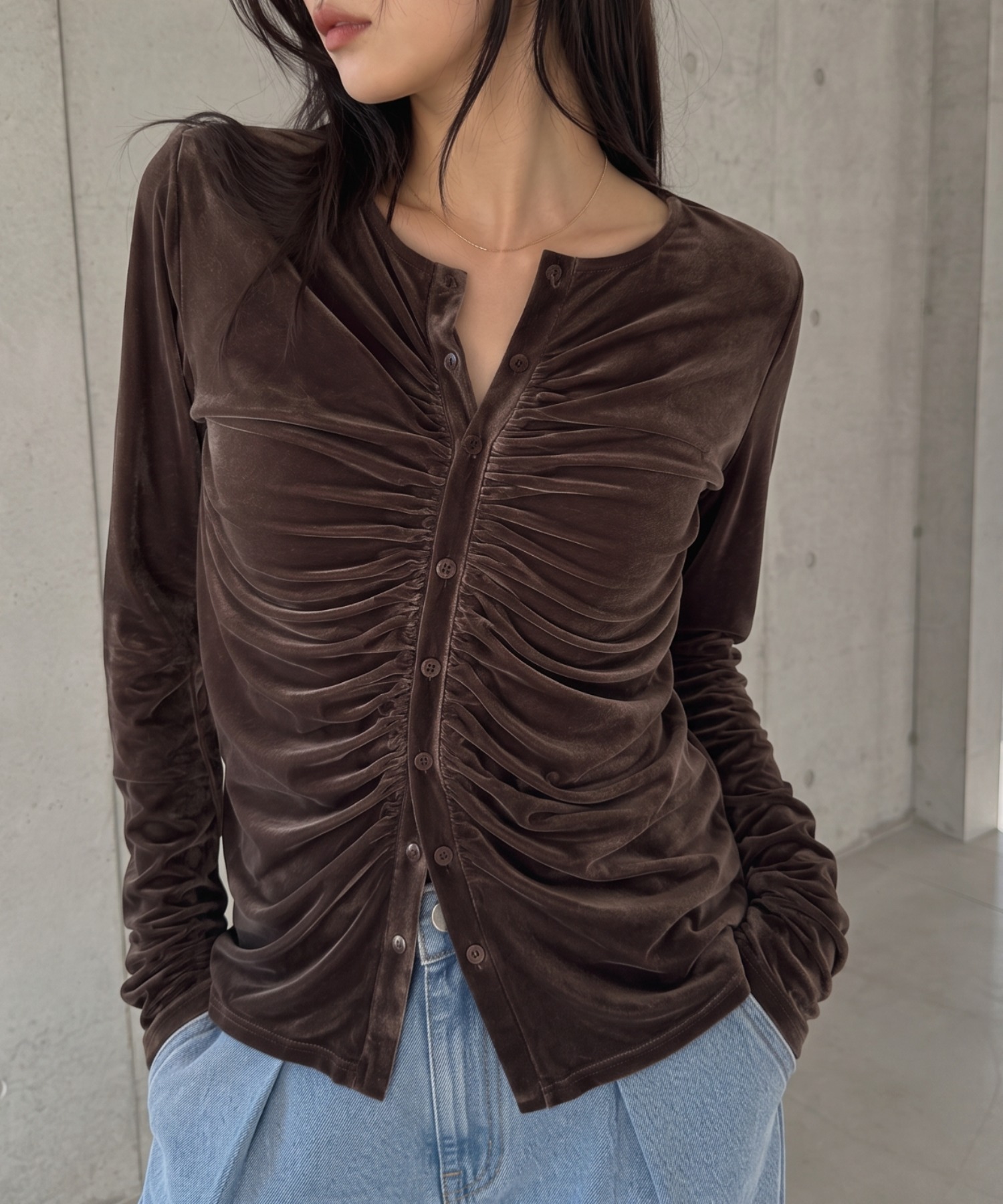 モデル身長：160cm 
着用サイズ：F