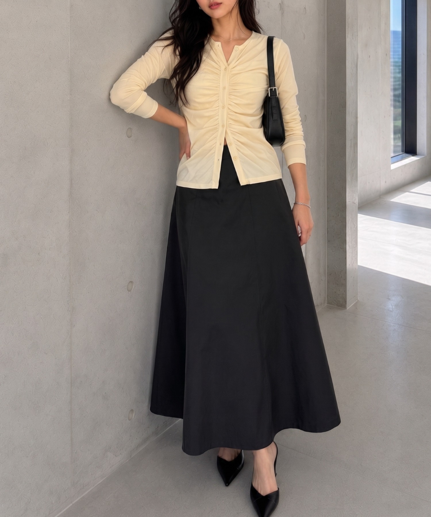 モデル身長：160cm 
着用サイズ：F