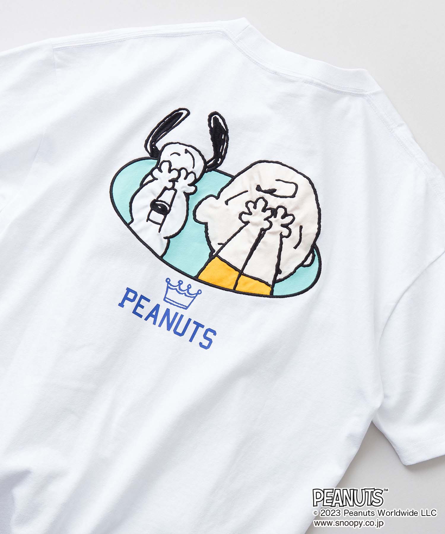 【PEANUTS/ピーナッツ】スヌーピー コラボ Tシャツ ドロップショルダー オーバーサイズ