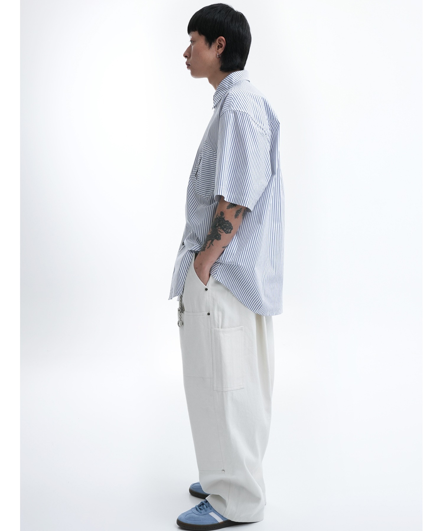 OY/オーワイ』 U.B STRIPE HALF SHIRTS/U.B ストライプ ハーフシャツ