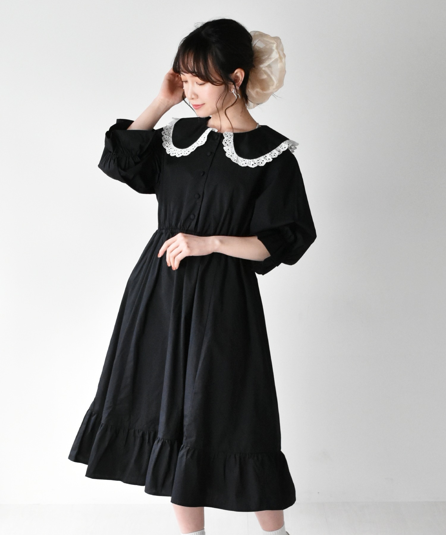 デカ襟フリルワンピース Csleepcenter Com